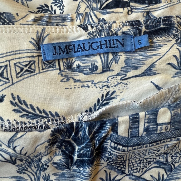 J MCLAUGHLIN PANTS CATALINA CLOTH PULL ON STRAIGHT LEG ZIP POCKET ASIAN PRINT S - Picture 10 of 12